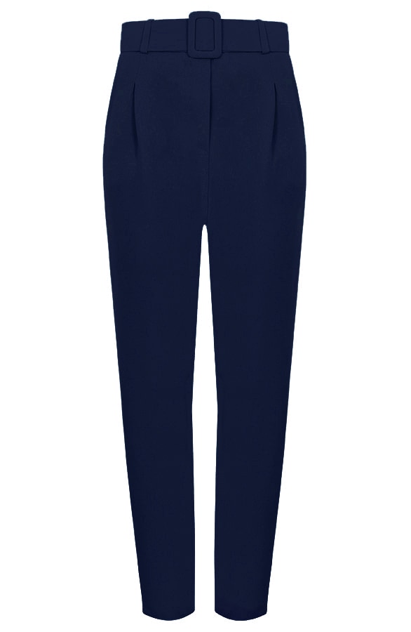 Pantalon Met Riem Marine – shoparchief