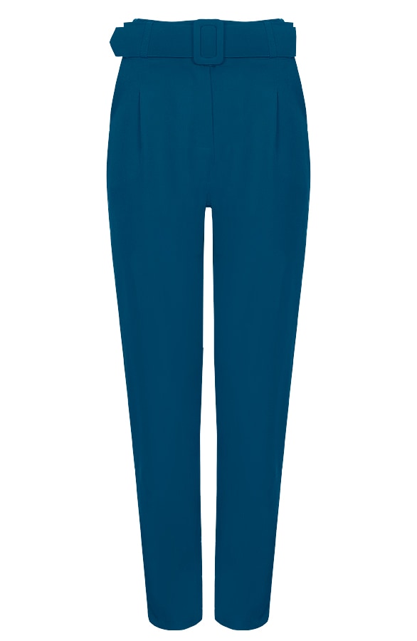 Pantalon Met Riem Petrol – shoparchief
