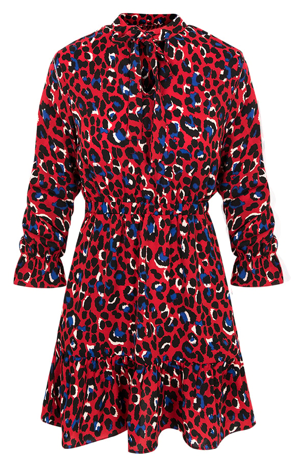 Panterprint Jurk Rood – shoparchief