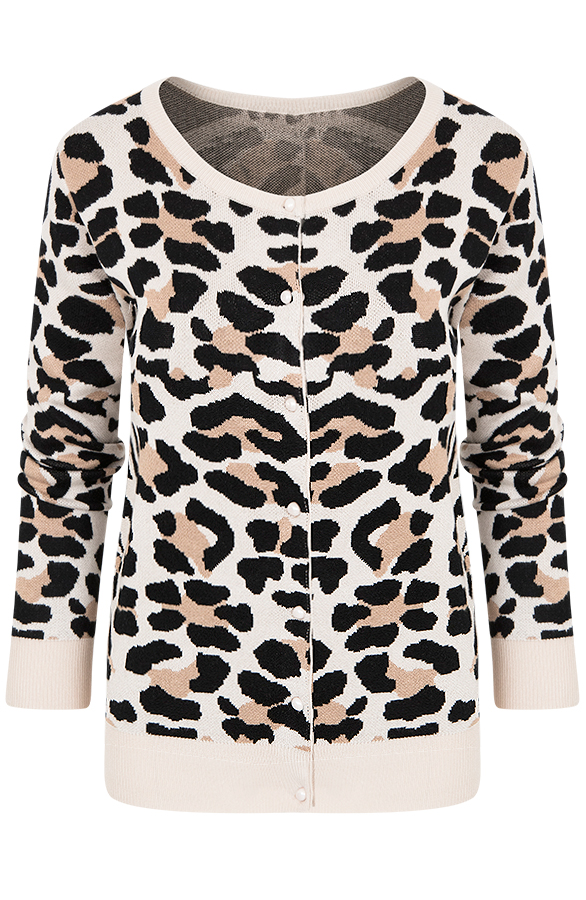 Panterprint Vest Beige Camel – shoparchief