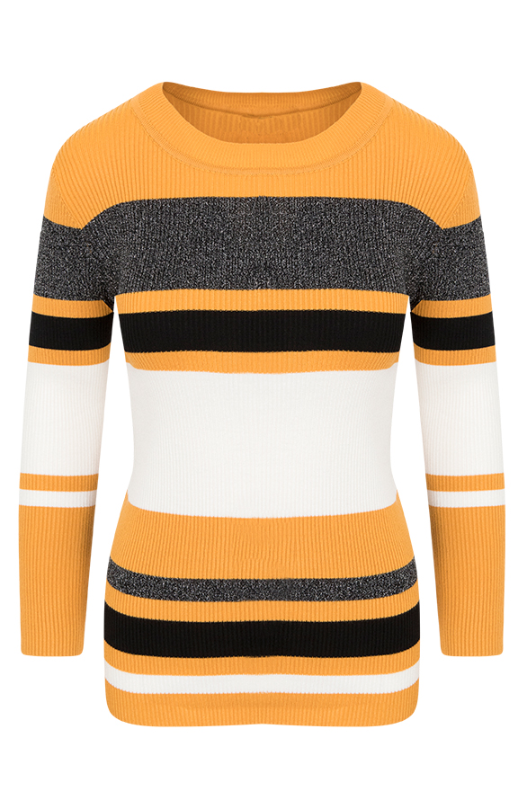Trui Met Strepen Limited Okergeel – shoparchief