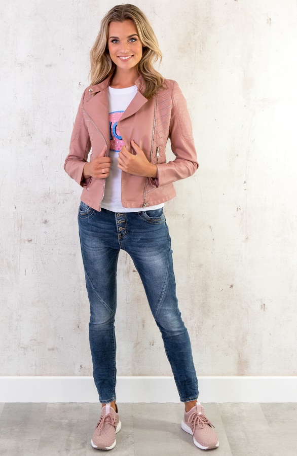 Biker Jacket Oud Roze – shoparchief, foto 4