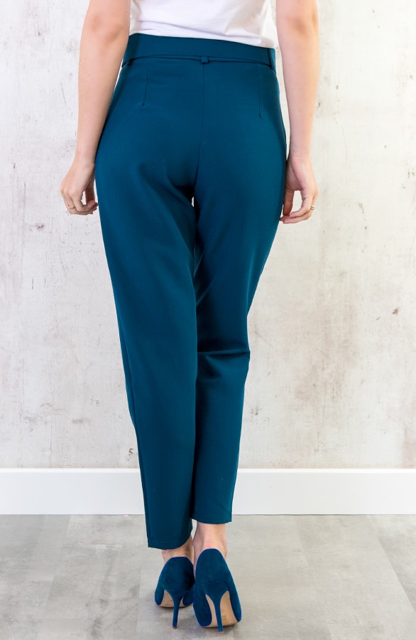 Pantalon Met Riem Petrol – shoparchief, foto 4