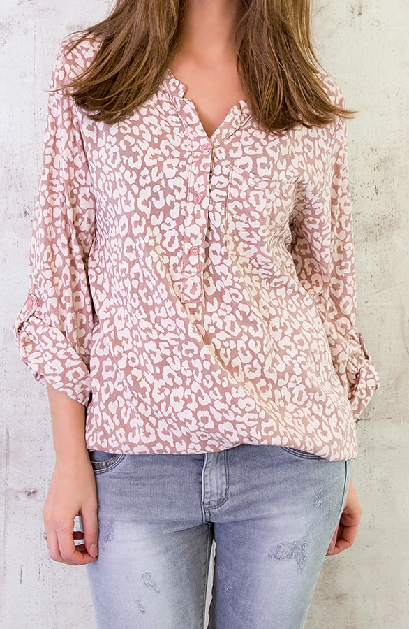 Panter Blouse Oversized Roze – shoparchief, foto 2