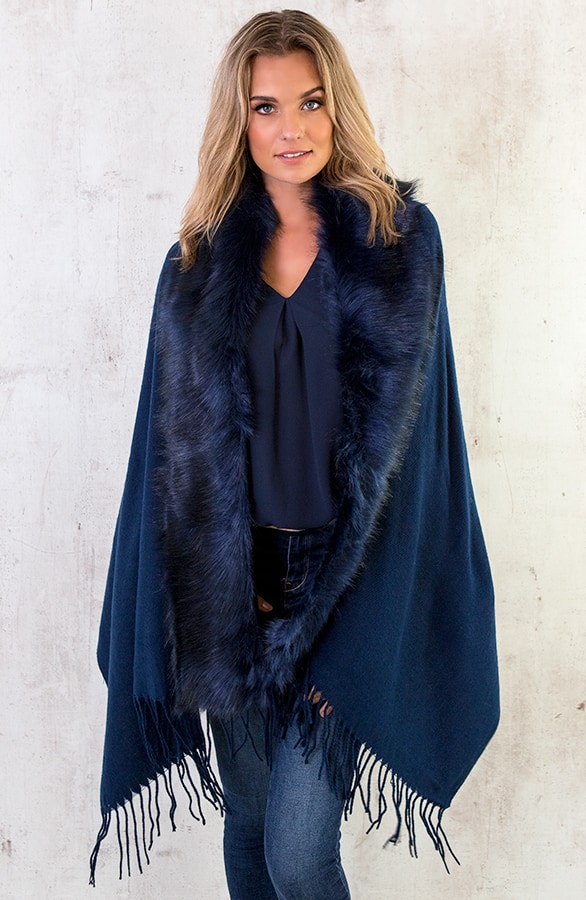 Fake Fur Sjaal Marine – shoparchief, foto 6