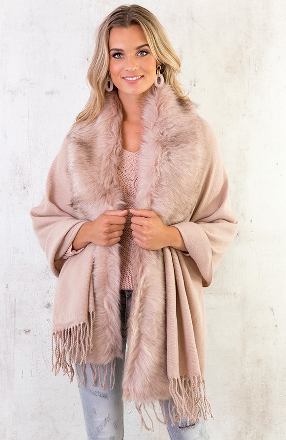 Fake Fur Sjaal Roze – shoparchief, foto 2