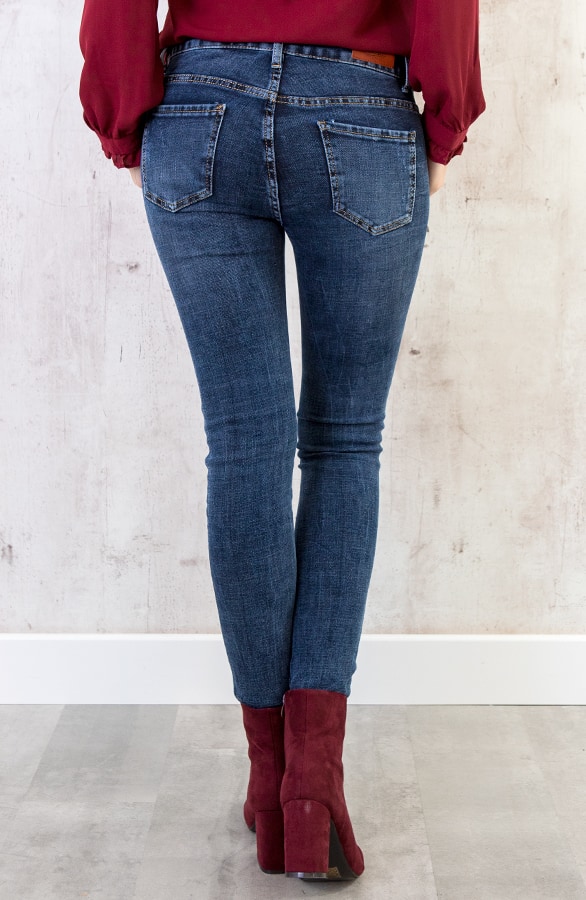Suede enkellaarzen Bordeaux – shoparchief, foto 5