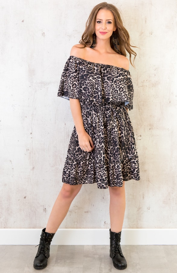 Noa Panter Jurk Bruin – shoparchief, foto 4