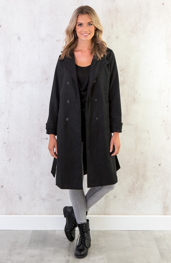 Trenchcoat Zwart – shoparchief, foto 6