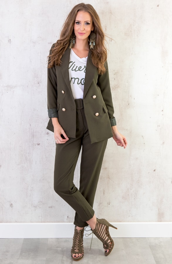 Vivre D Amour Top Wit Army – shoparchief, foto 5