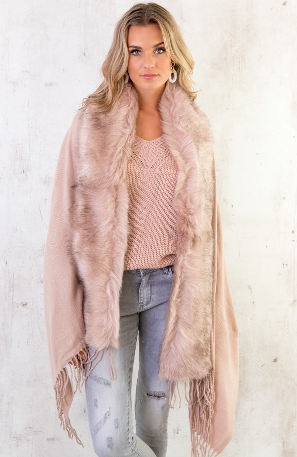 Fake Fur Sjaal Roze – shoparchief, foto 5