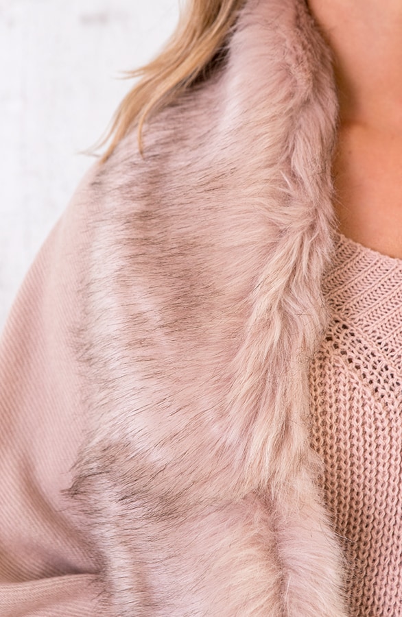 Fake Fur Sjaal Roze – shoparchief, foto 4