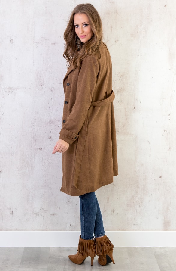 Trenchcoat Camel – shoparchief, foto 4