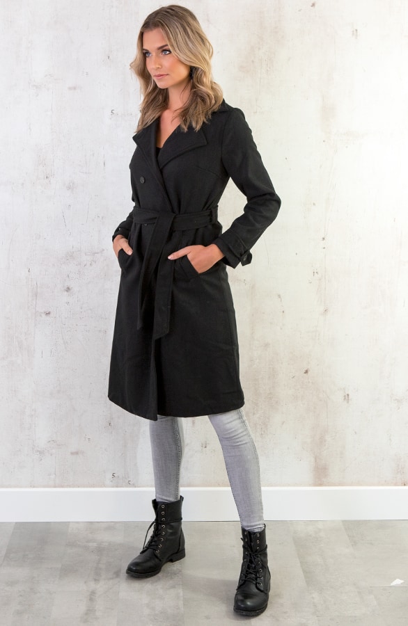 Trenchcoat Zwart – shoparchief, foto 3