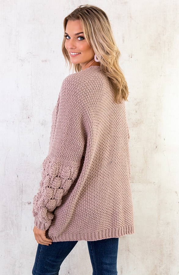 Gebreid Vest Limited Roze – shoparchief, foto 3