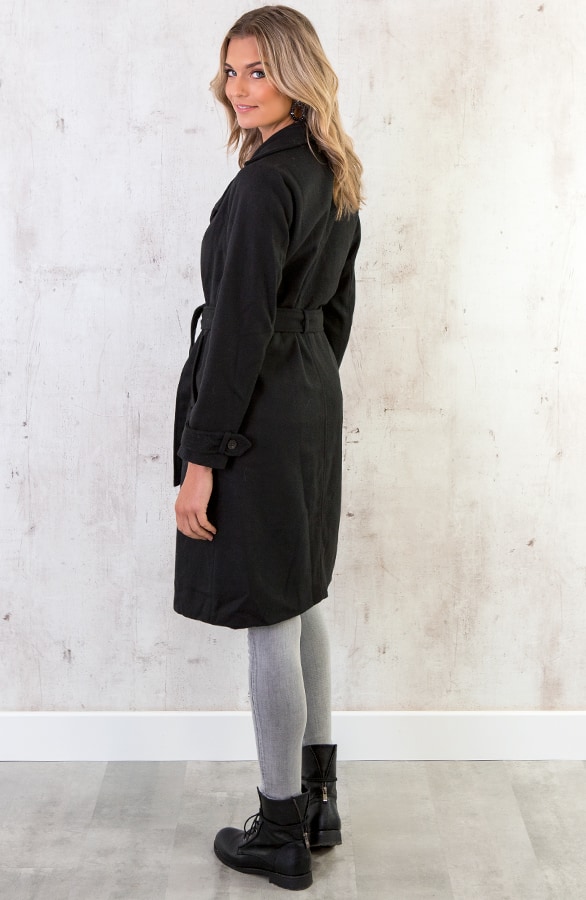 Trenchcoat Zwart – shoparchief, foto 4