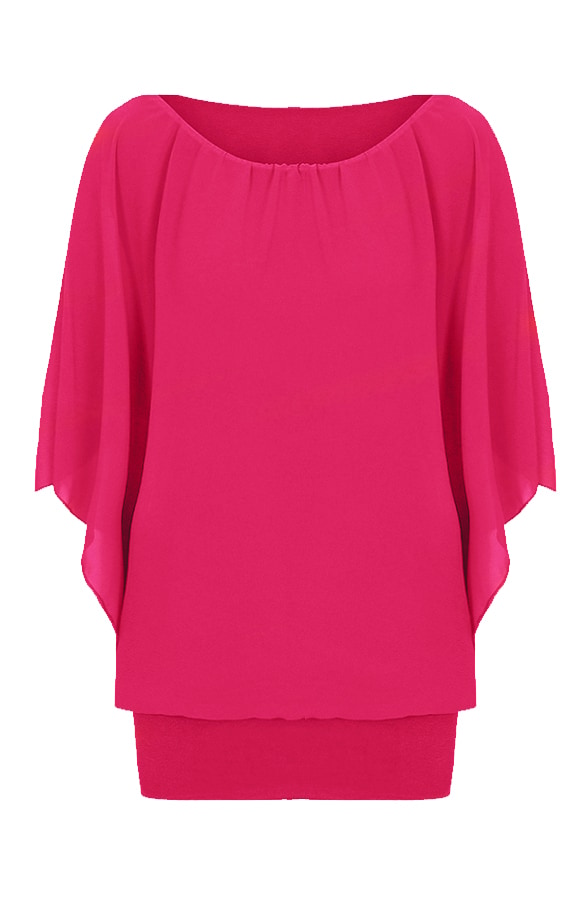Basic Oversized Tuniek Fuchsia – shoparchief
