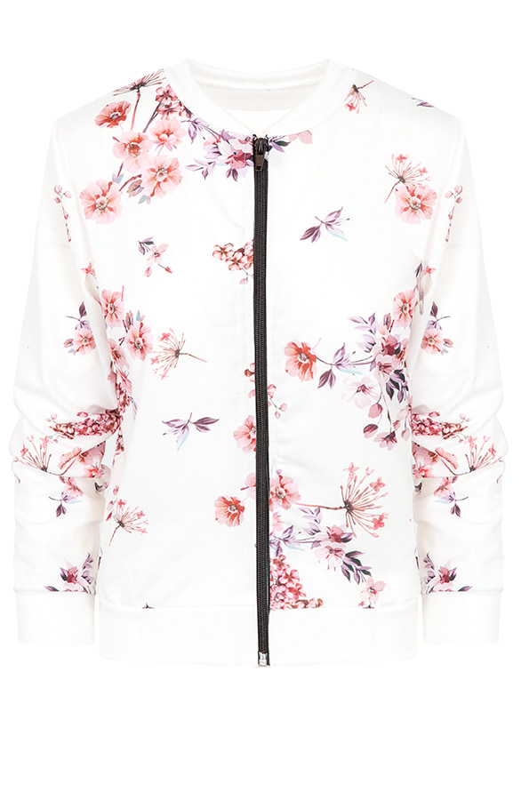 Bloemen Jacket Wit – shoparchief