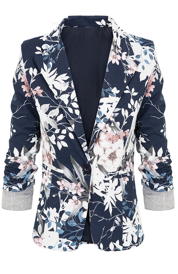 Bloemen Jasje Marineblauw – shoparchief