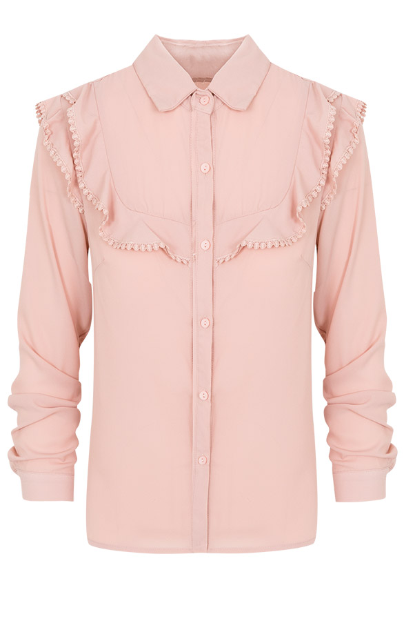 Blouse Met Ruches Roze – shoparchief