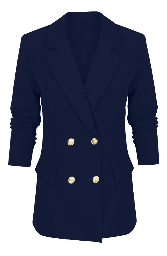 Button Blazer Marineblauw – shoparchief