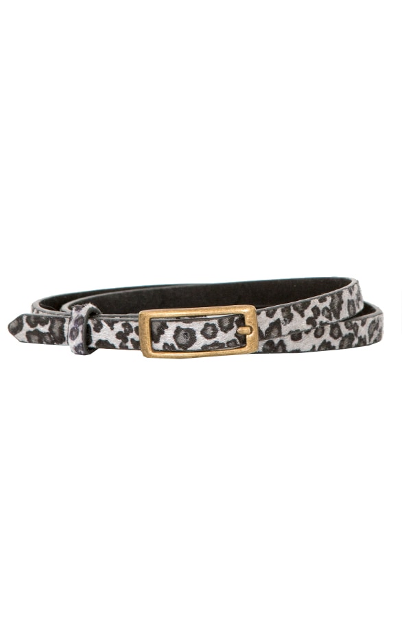 Leopard Riem Smal Grijs – shoparchief