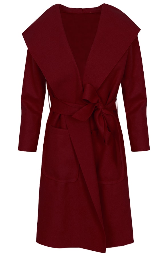Wanted Coat Long Bordeaux – shoparchief