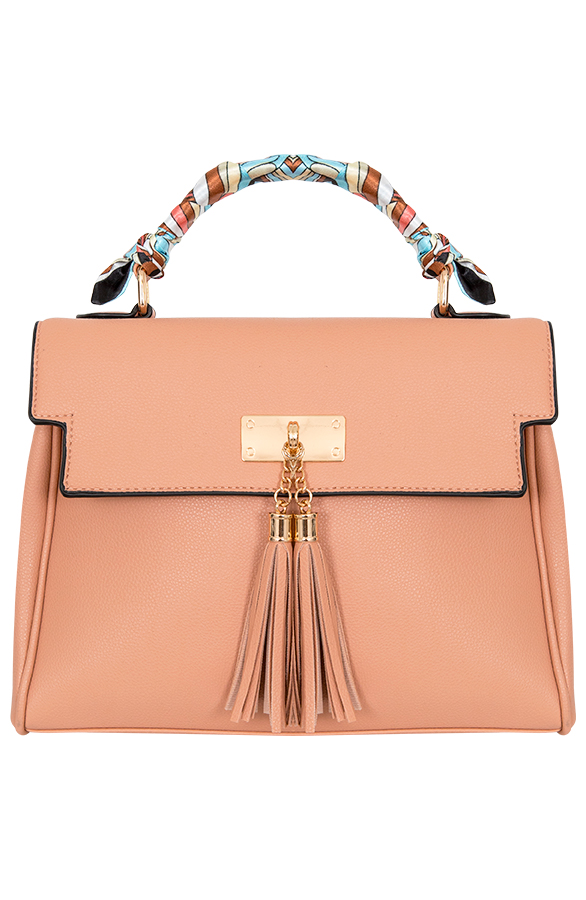 Oud Roze Handtas Met Sjaal – shoparchief
