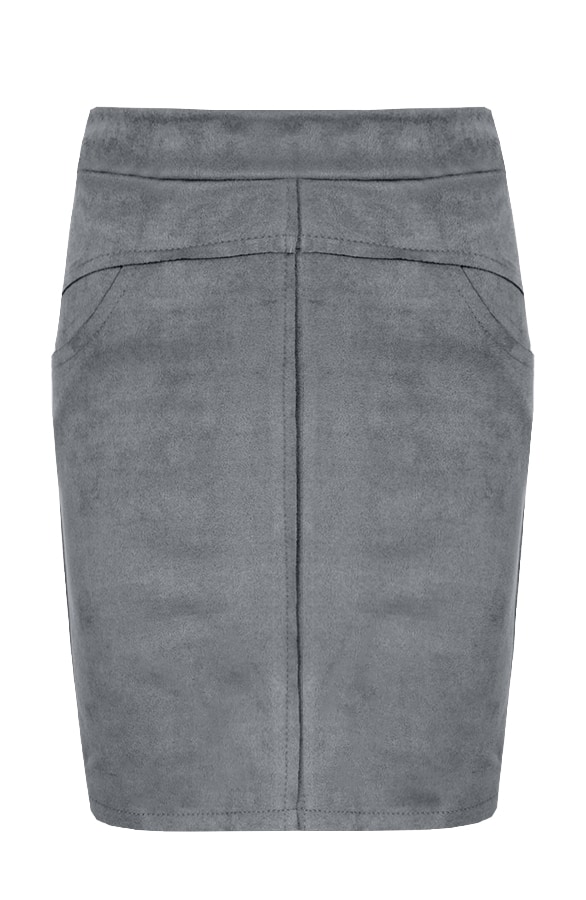 Suede Rok Grijs – shoparchief