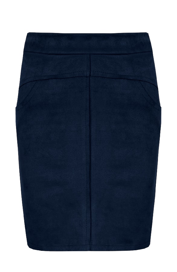 Suede Rok Marineblauw – shoparchief