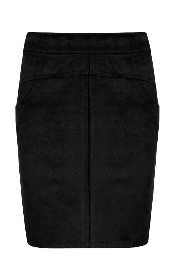 Suede Rok Zwart – shoparchief