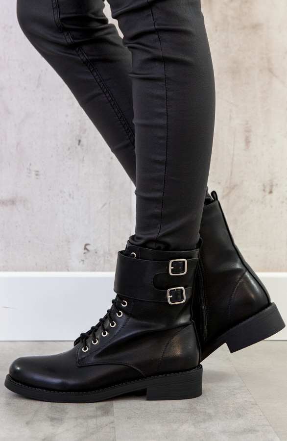 Biker Boots Wanted Zwart – shoparchief, foto 2