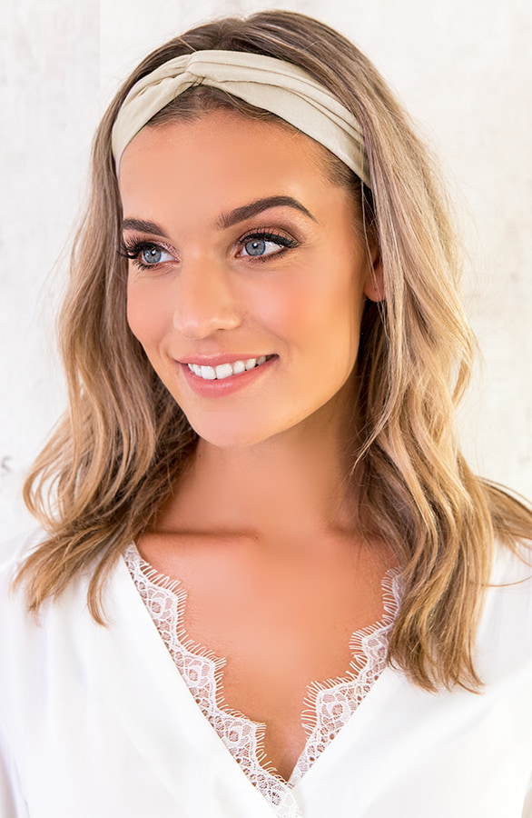 Zijde Haarband Nude – shoparchief, foto 2