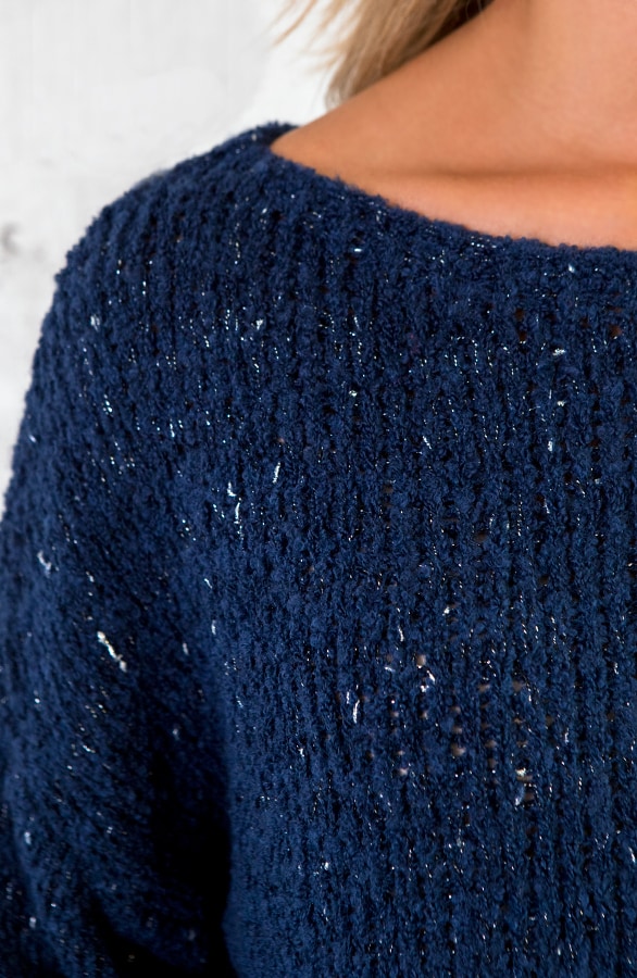 Gebreide Trui Marineblauw – shoparchief, foto 6