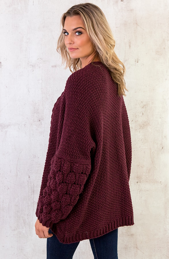 Gebreid Vest Limited Bordeaux – shoparchief, foto 3