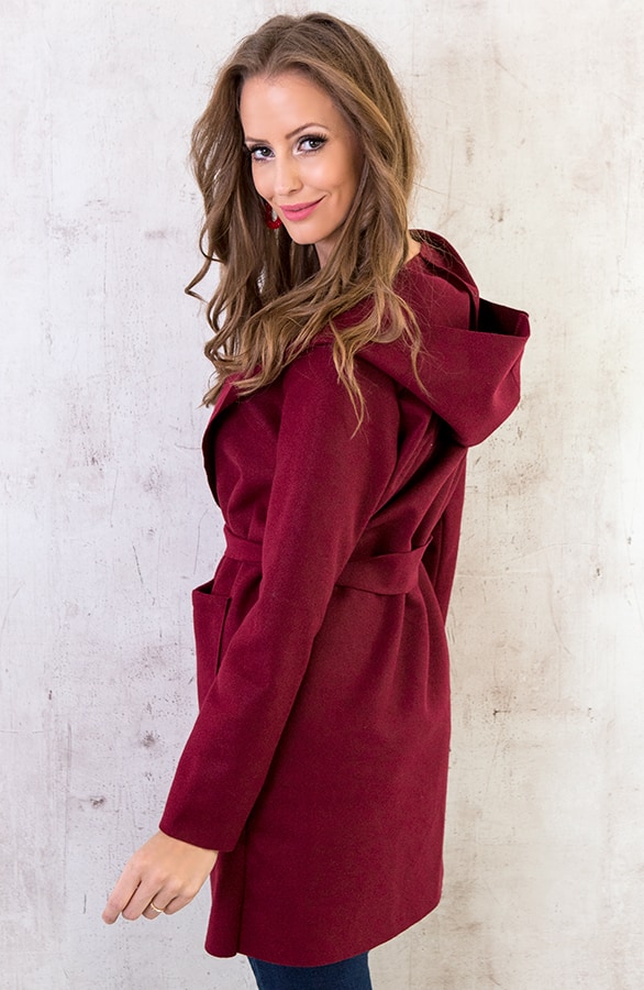 Wanted Coat Short Bordeaux – shoparchief, foto 4