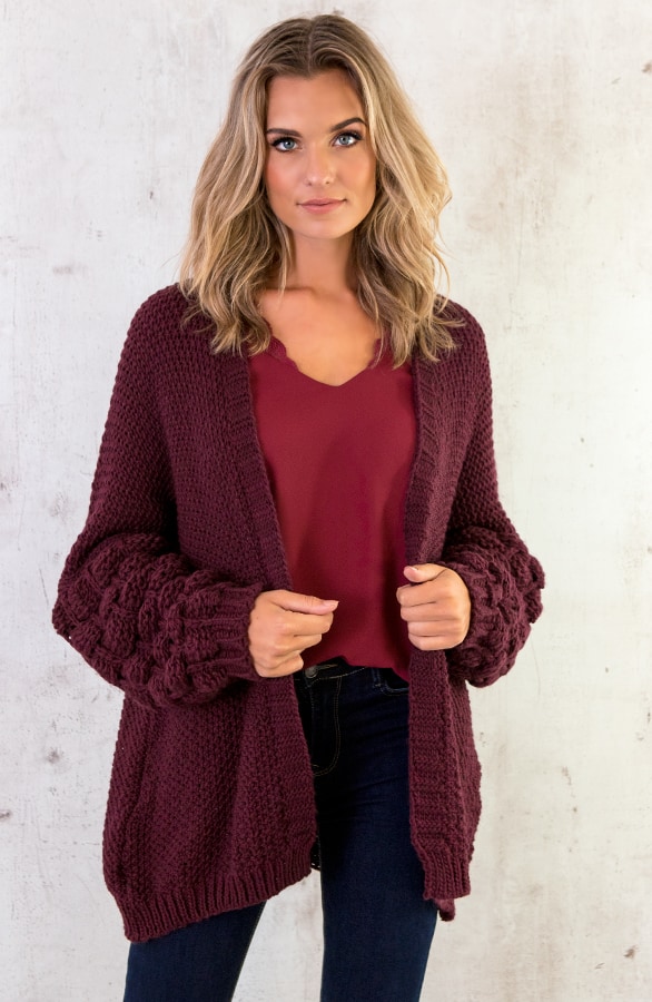 Gebreid Vest Limited Bordeaux – shoparchief, foto 2