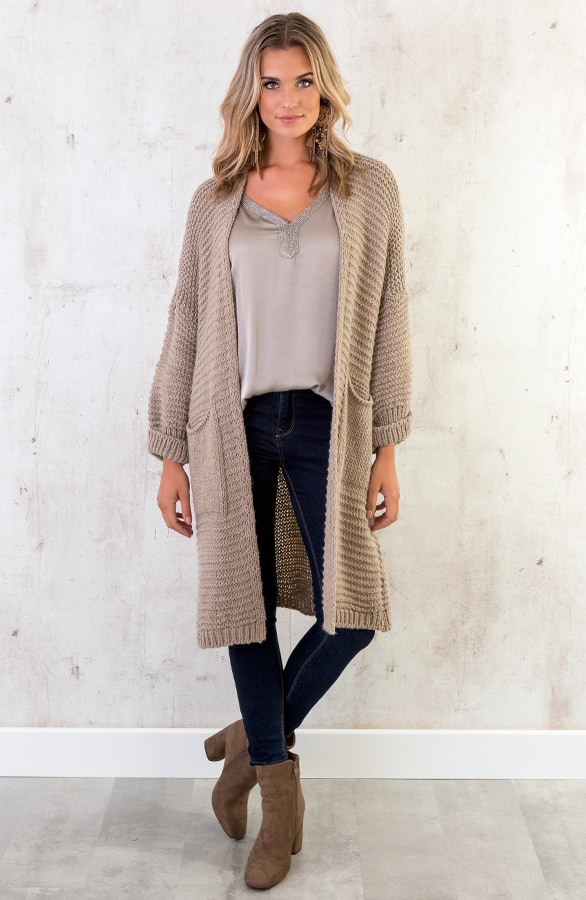 Zijde Blouse Taupe – shoparchief, foto 7