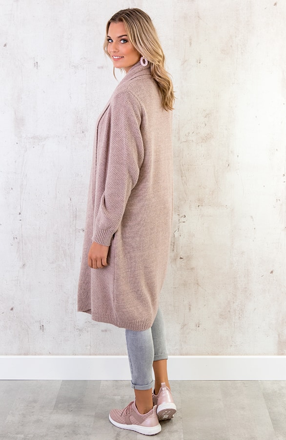 Lang Gebreid Vest Roze – shoparchief, foto 5