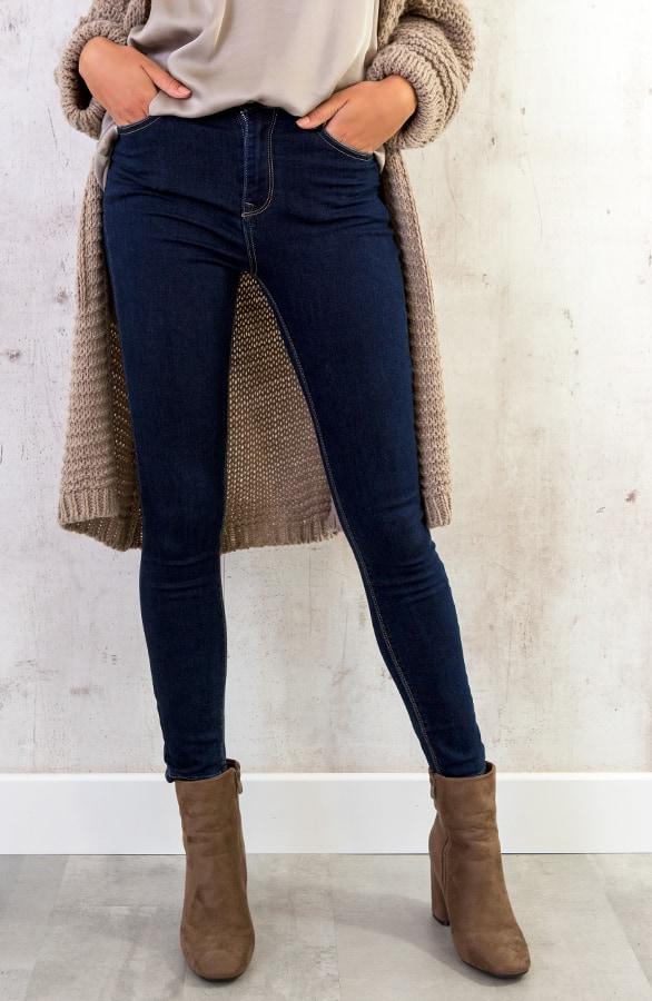 High Waist Spijkerbroek Donker – shoparchief, foto 2