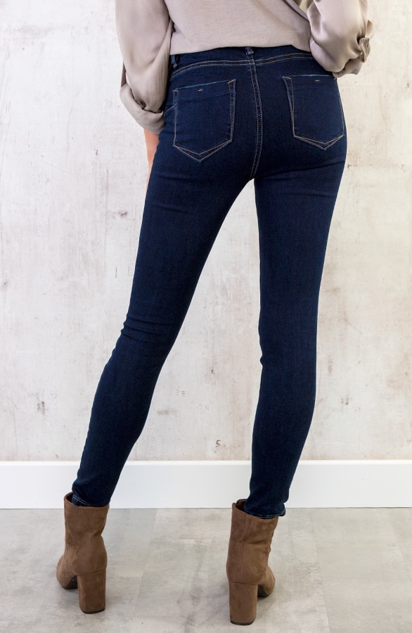High Waist Spijkerbroek Donker – shoparchief, foto 4