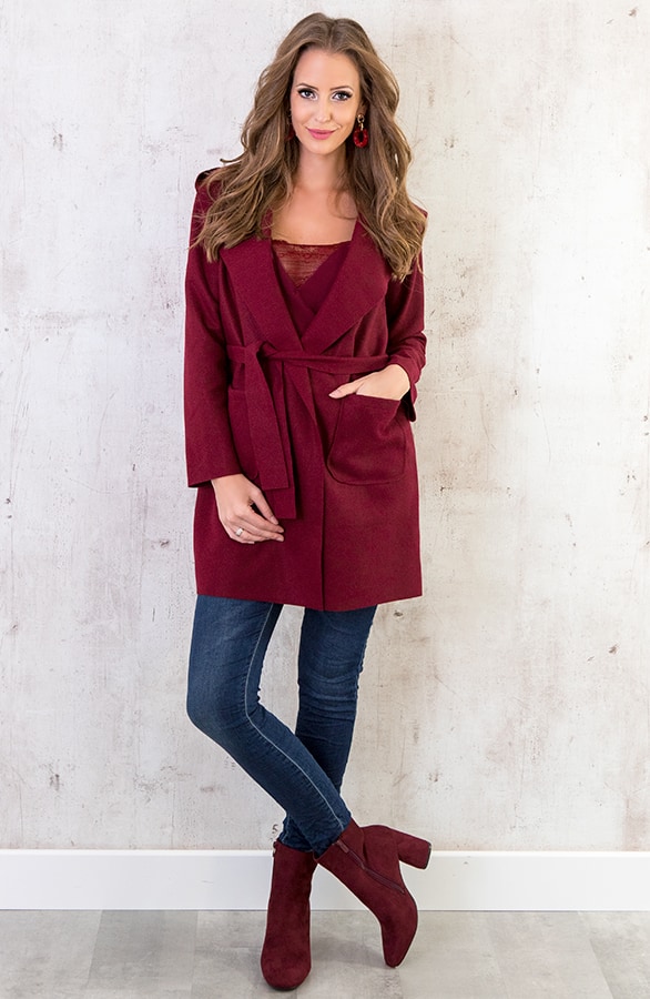 Wanted Coat Short Bordeaux – shoparchief, foto 7