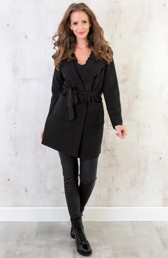 Wanted Coat Short Zwart – shoparchief, foto 3