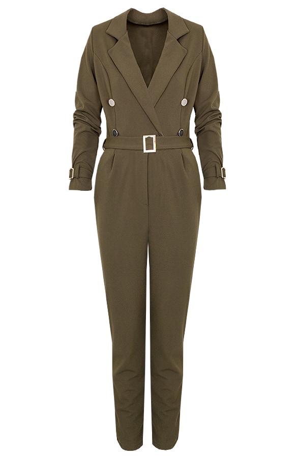 Button Jumpsuit Legergroen – shoparchief