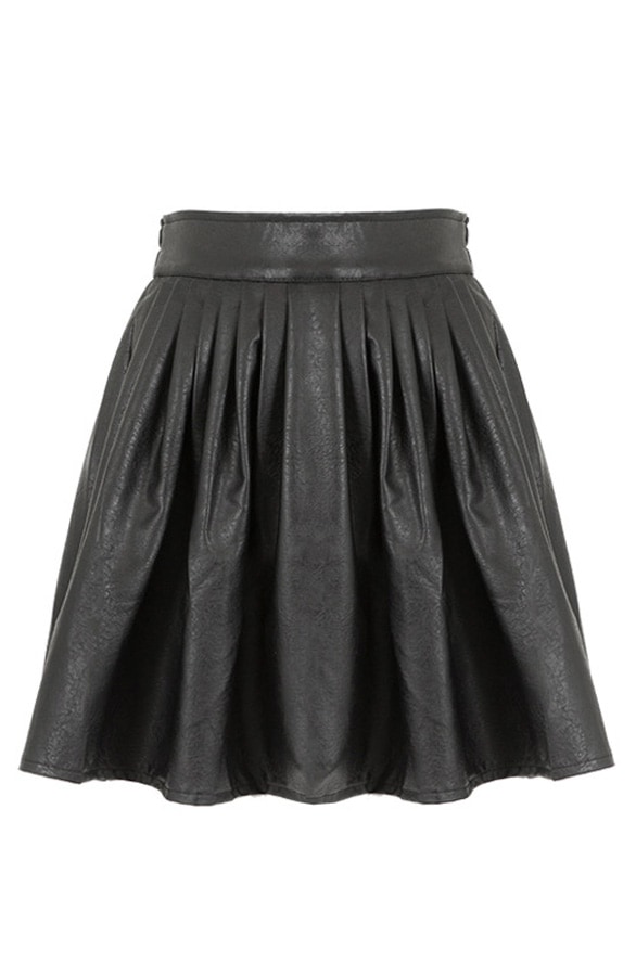 Circle Leather Skirt Black – shoparchief