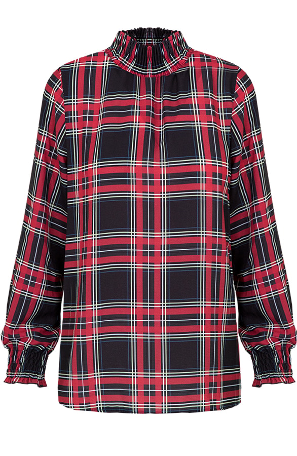 Ruiten Blouse Zwart – shoparchief