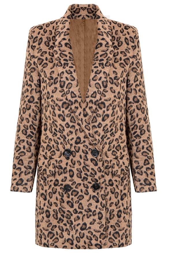 Leopard Coat Fur Bruin – shoparchief