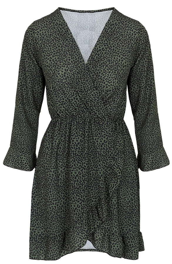 Leopard Jurk Legergroen – shoparchief