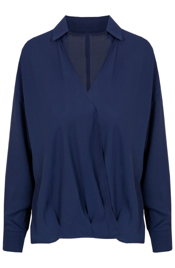 Overslag Blouse Marine – shoparchief, foto 5