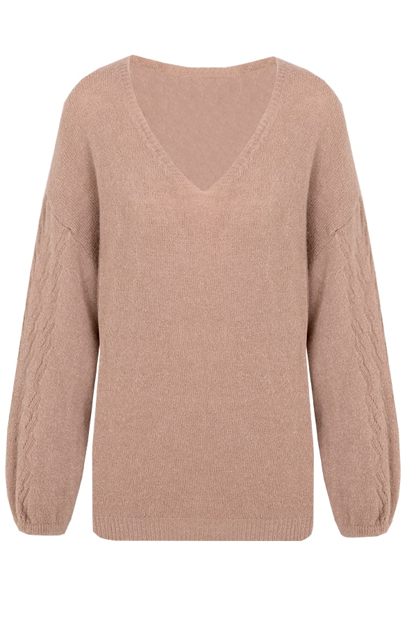 Soft V Trui Wanted Camel – shoparchief